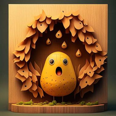 3D model LocoRoco game (STL)